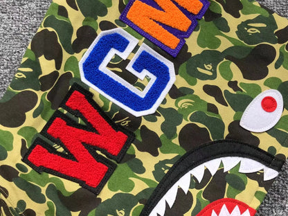 BAPE ABC CAMO SHARK FULL ZIP HOODIE GREEN-Drip Store Argentina