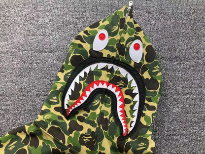 BAPE ABC CAMO SHARK FULL ZIP HOODIE GREEN-Drip Store Argentina