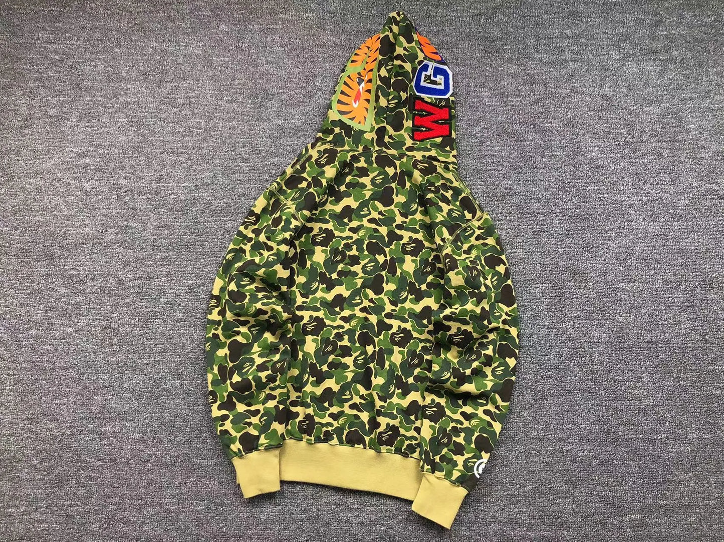 BAPE ABC CAMO SHARK FULL ZIP HOODIE GREEN-Drip Store Argentina