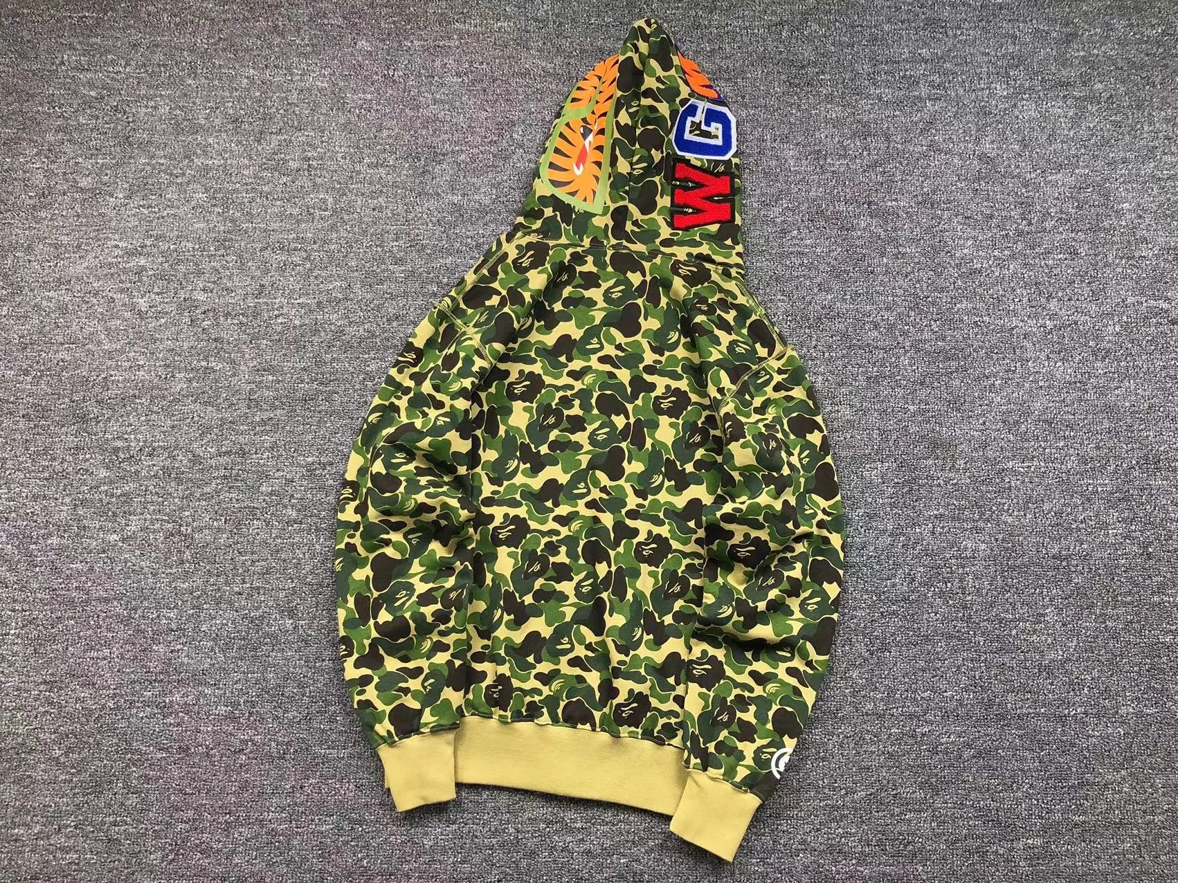BAPE ABC CAMO SHARK FULL ZIP HOODIE GREEN-Drip Store Argentina