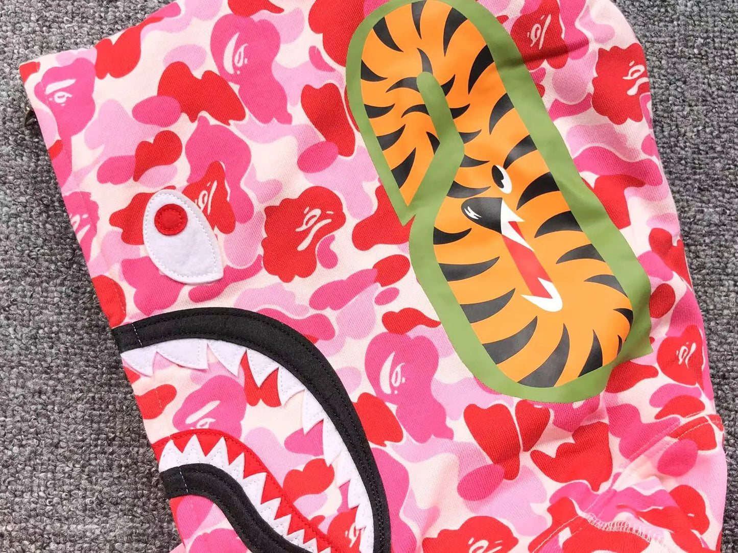 BAPE ABC CAMO SHARK FULL ZIP HOODIE PINK-Drip Store Argentina