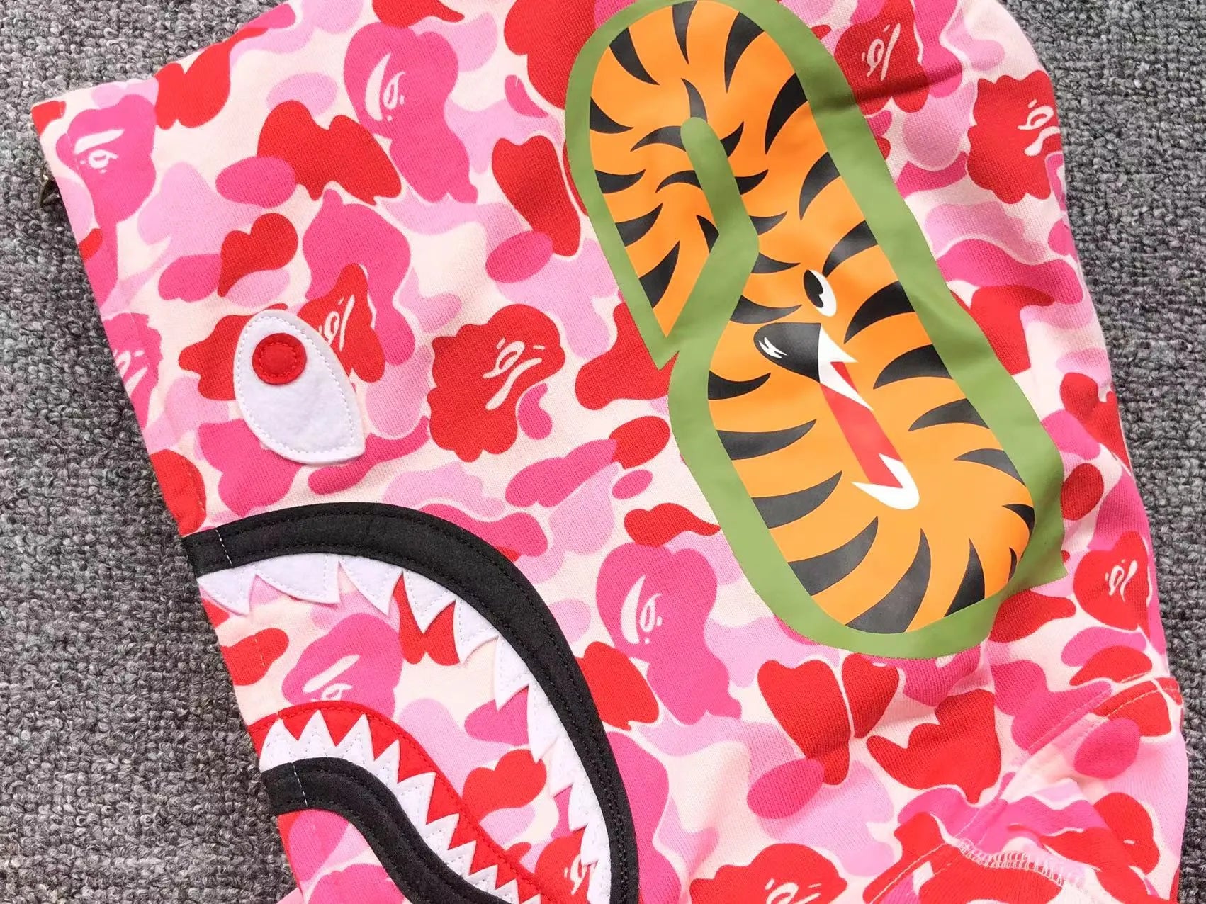 BAPE ABC CAMO SHARK FULL ZIP HOODIE PINK-Drip Store Argentina