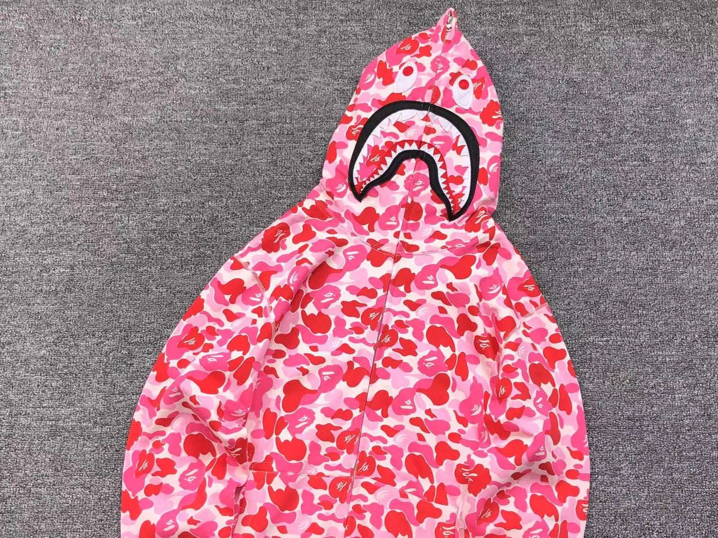 BAPE ABC CAMO SHARK FULL ZIP HOODIE PINK-Drip Store Argentina