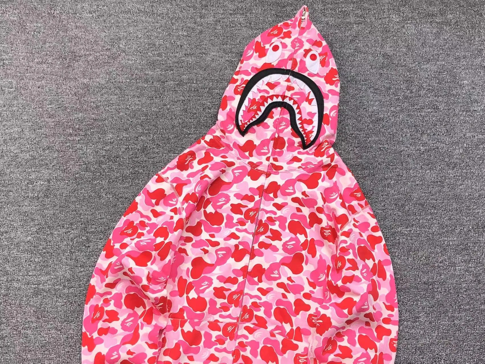BAPE ABC CAMO SHARK FULL ZIP HOODIE PINK-Drip Store Argentina