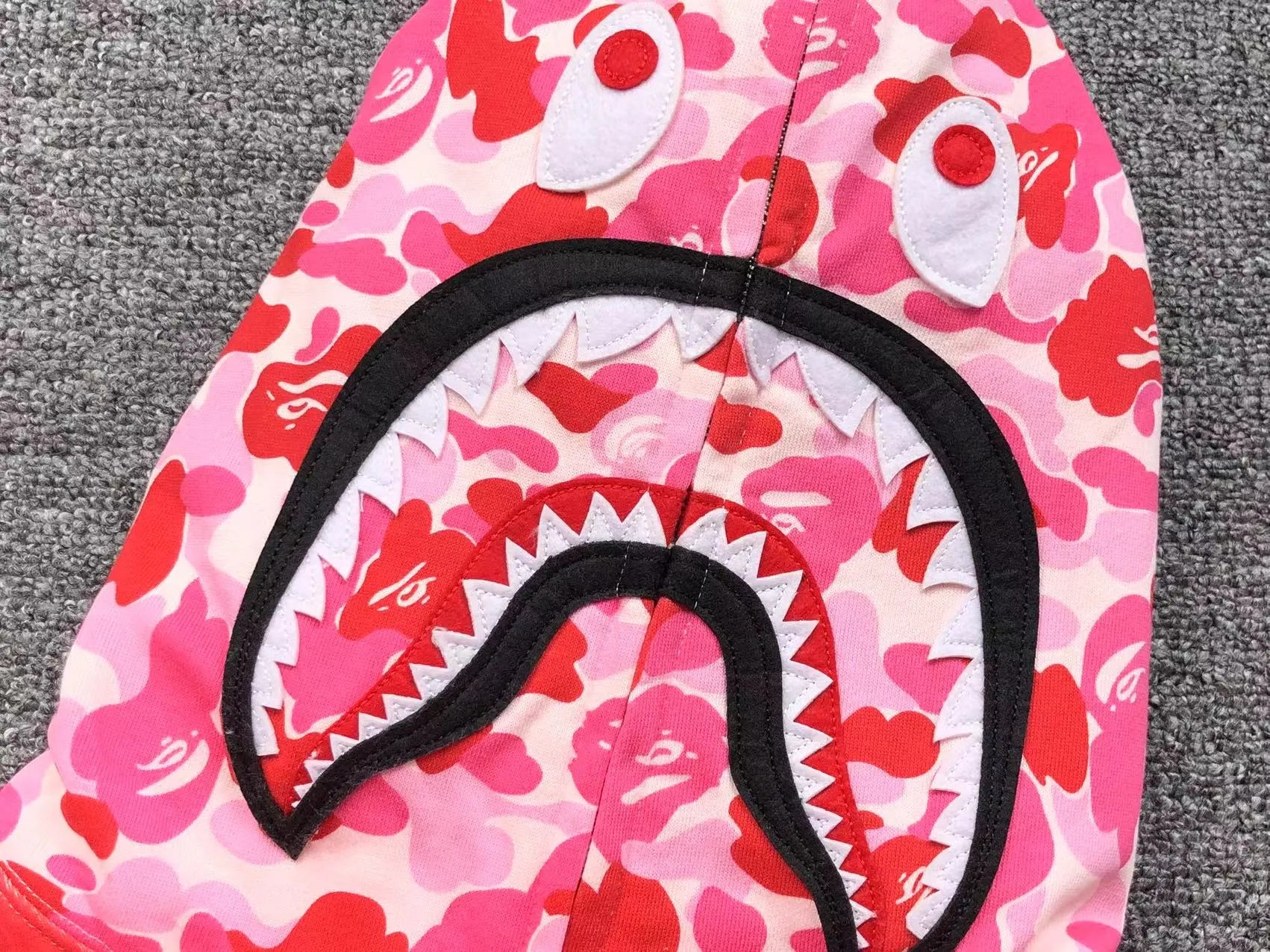 BAPE ABC CAMO SHARK FULL ZIP HOODIE PINK-Drip Store Argentina