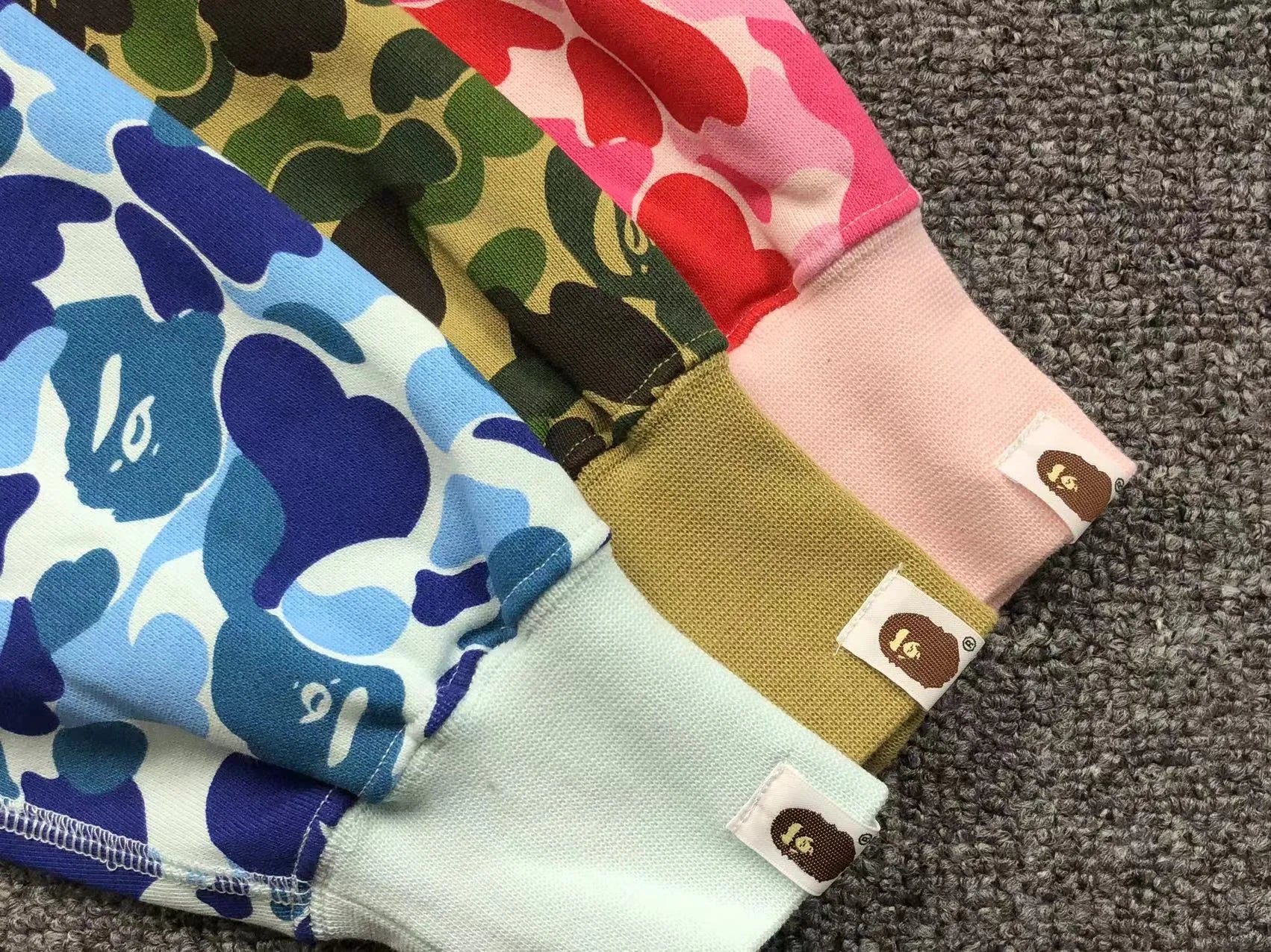 BAPE ABC CAMO SHARK FULL ZIP HOODIE PINK-Drip Store Argentina