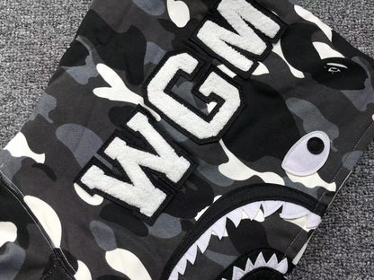 BAPE CITY CAMO HALF SHARK FULL ZIP HOODIE BLACK WHITE-Drip Store Argentina