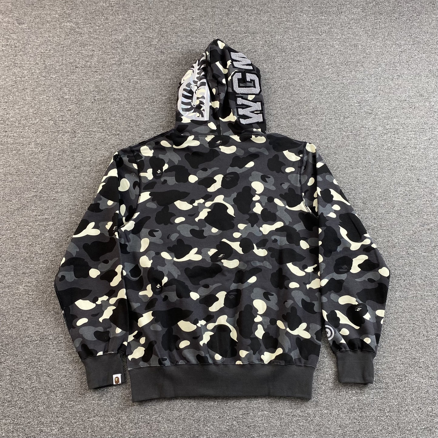 Bape City Camo Shark Full Zip Hoodie Black