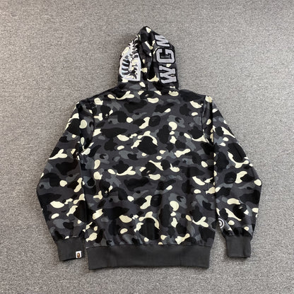 Bape City Camo Shark Full Zip Hoodie Black