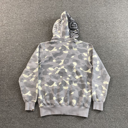 Bape City Camo Shark Full Zip Hoodie Grey