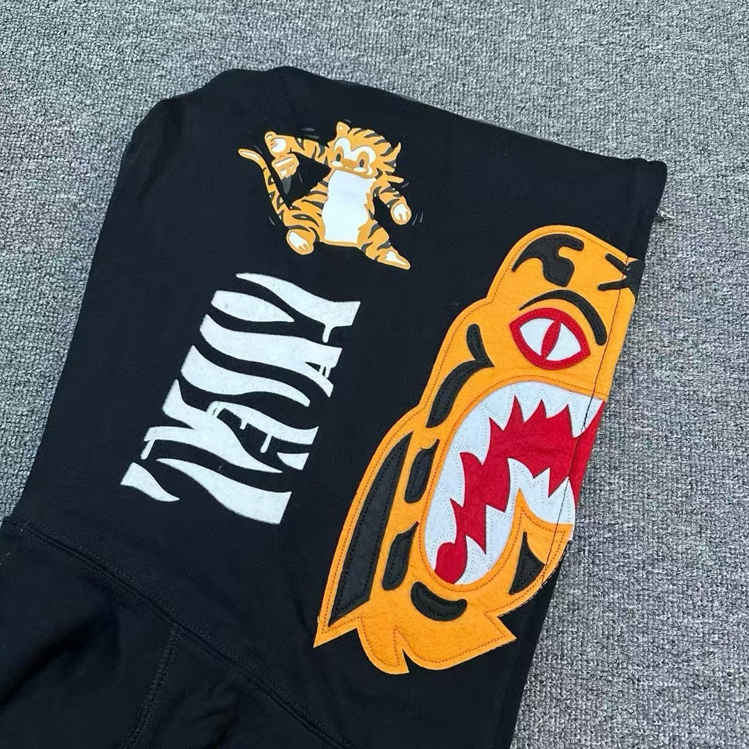 BAPE City Camo Tiger Shark Full Zip Hoodie Black