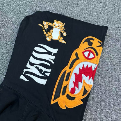 BAPE City Camo Tiger Shark Full Zip Hoodie Black
