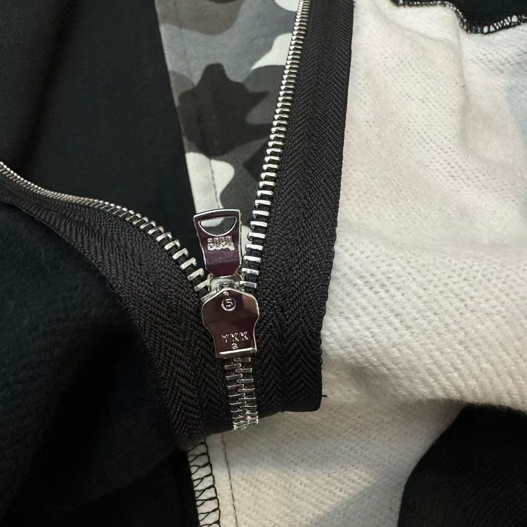 BAPE City Camo Tiger Shark Full Zip Hoodie Black