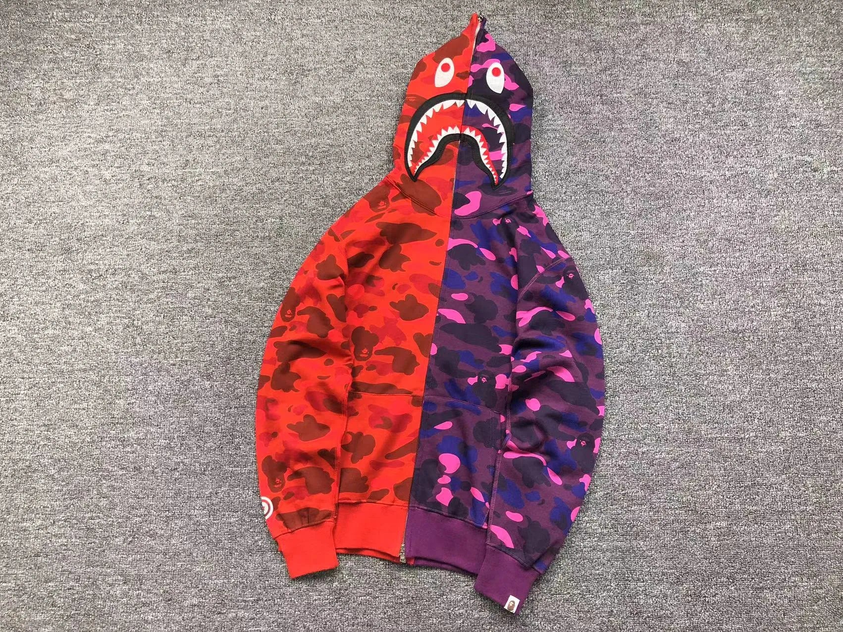 bape-color-camo-separate-shark-full-zip-hoodie-red-purple-Drip Store Argentina