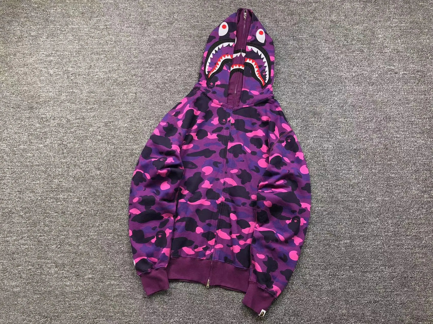 bape-color-camo-shark-wide-full-zip-double-hoodie-purple-Drip Store Argentina