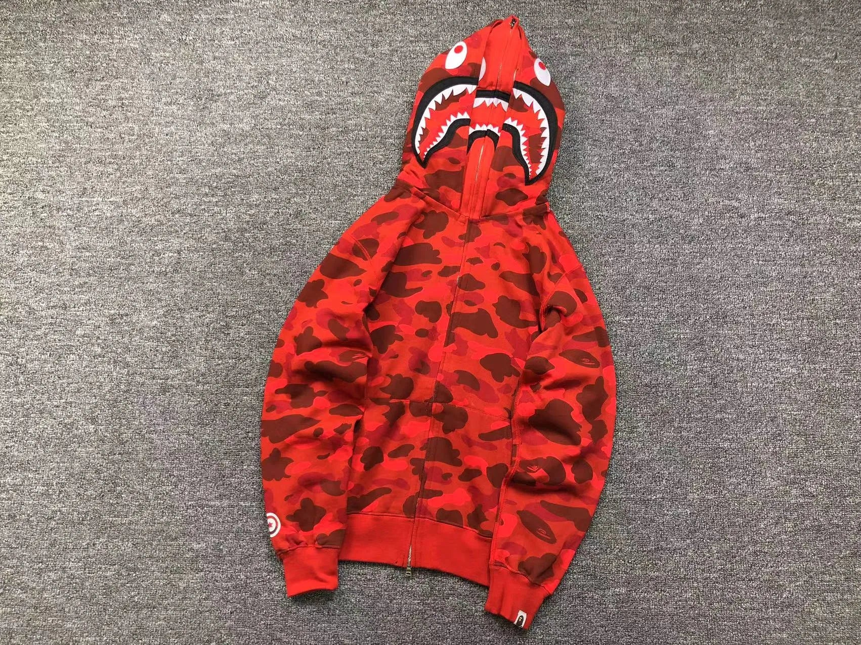 bape-color-camo-shark-wide-full-zip-double-hoodie-red-Drip Store Argentina