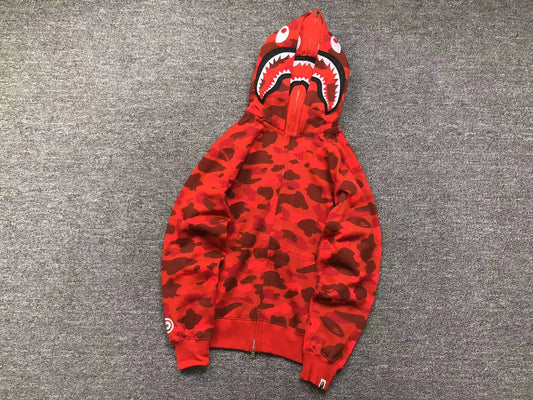 bape-color-camo-shark-wide-full-zip-double-hoodie-red-Drip Store Argentina