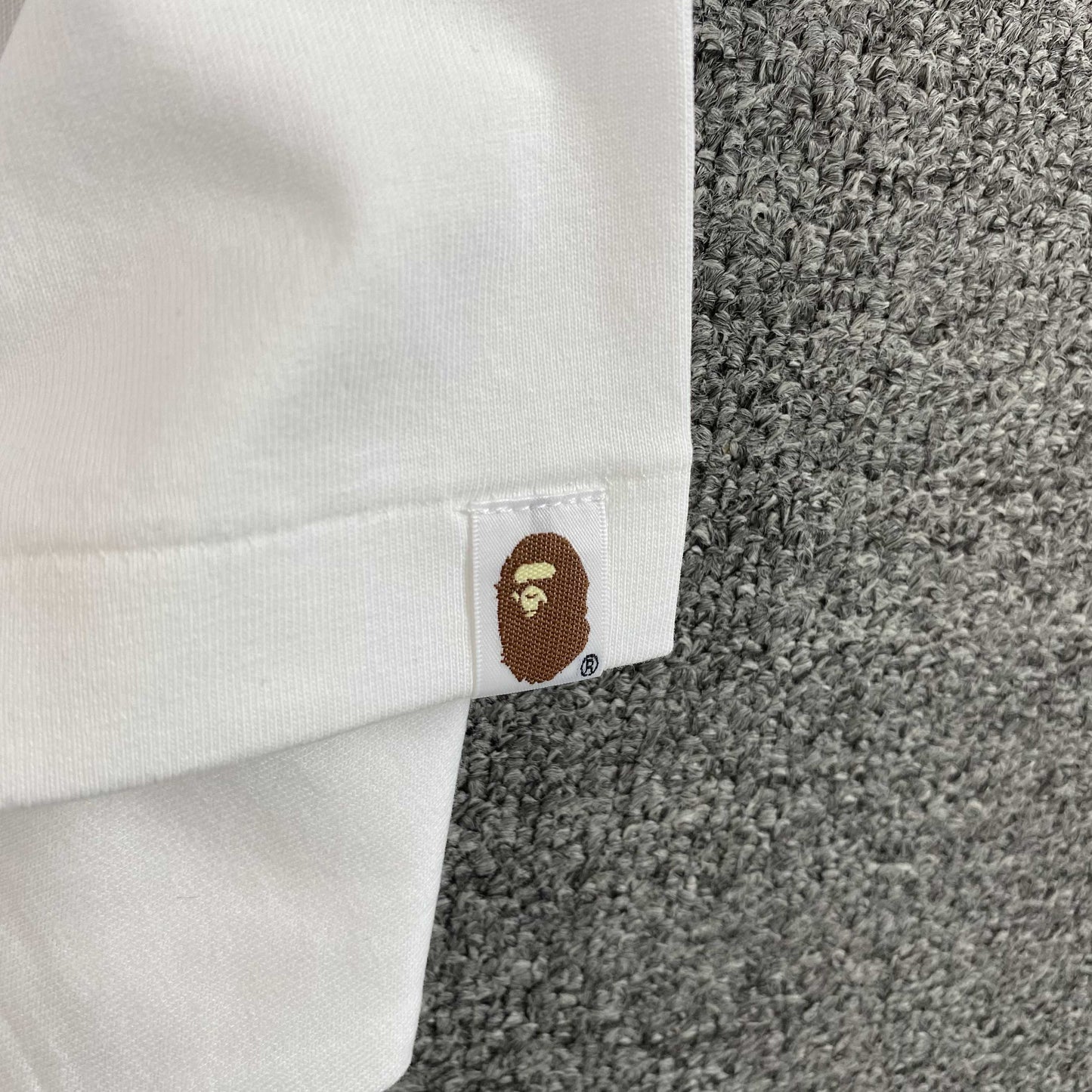 Bape Japanese Cloud Camo Label Tee White