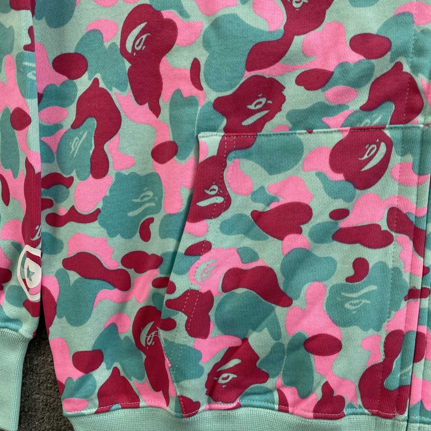 Bape Miami Shark Full Zip Double Hoodie 4th Anniversary Pink Blue