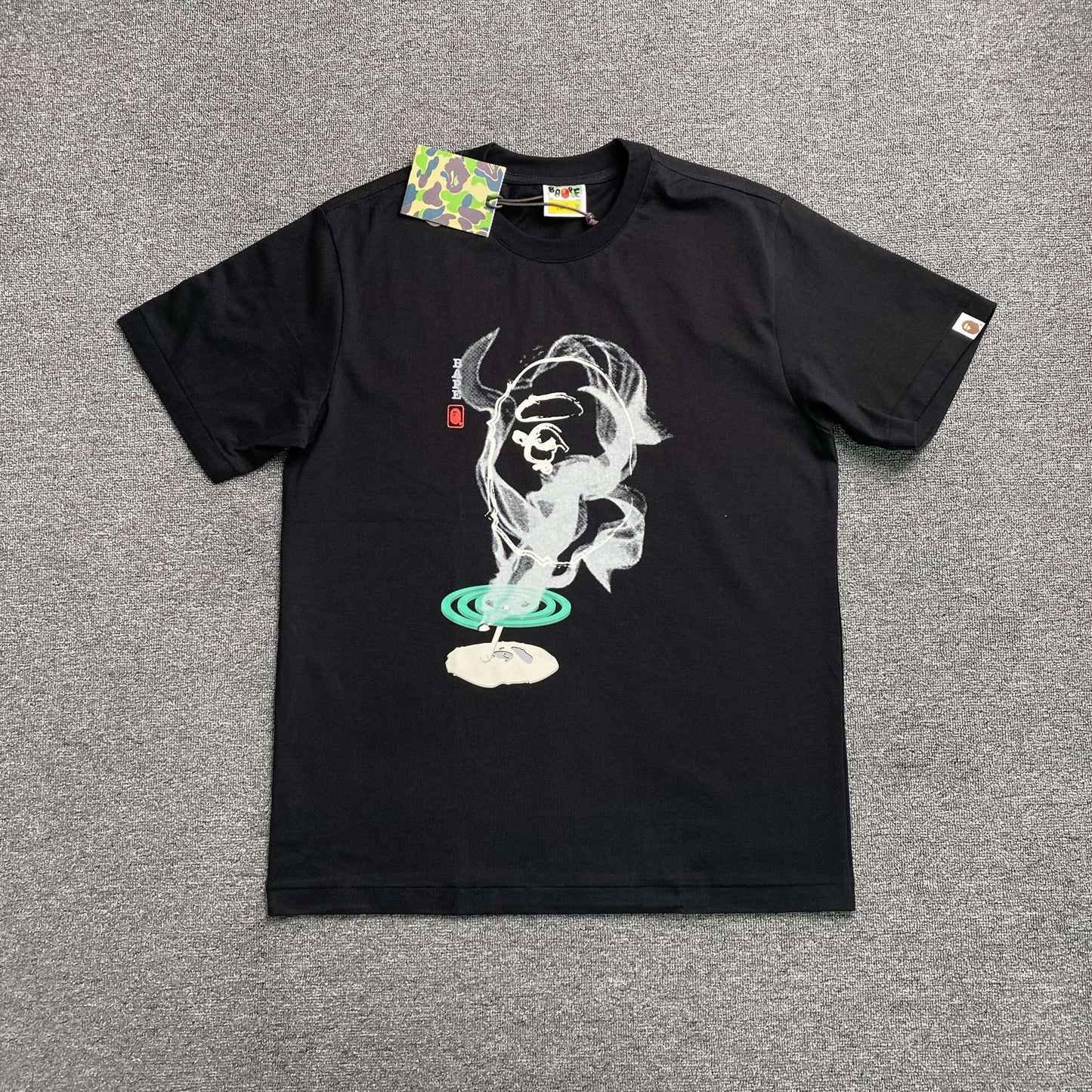 Bape Mosquito Coil Ape Head Tee Black