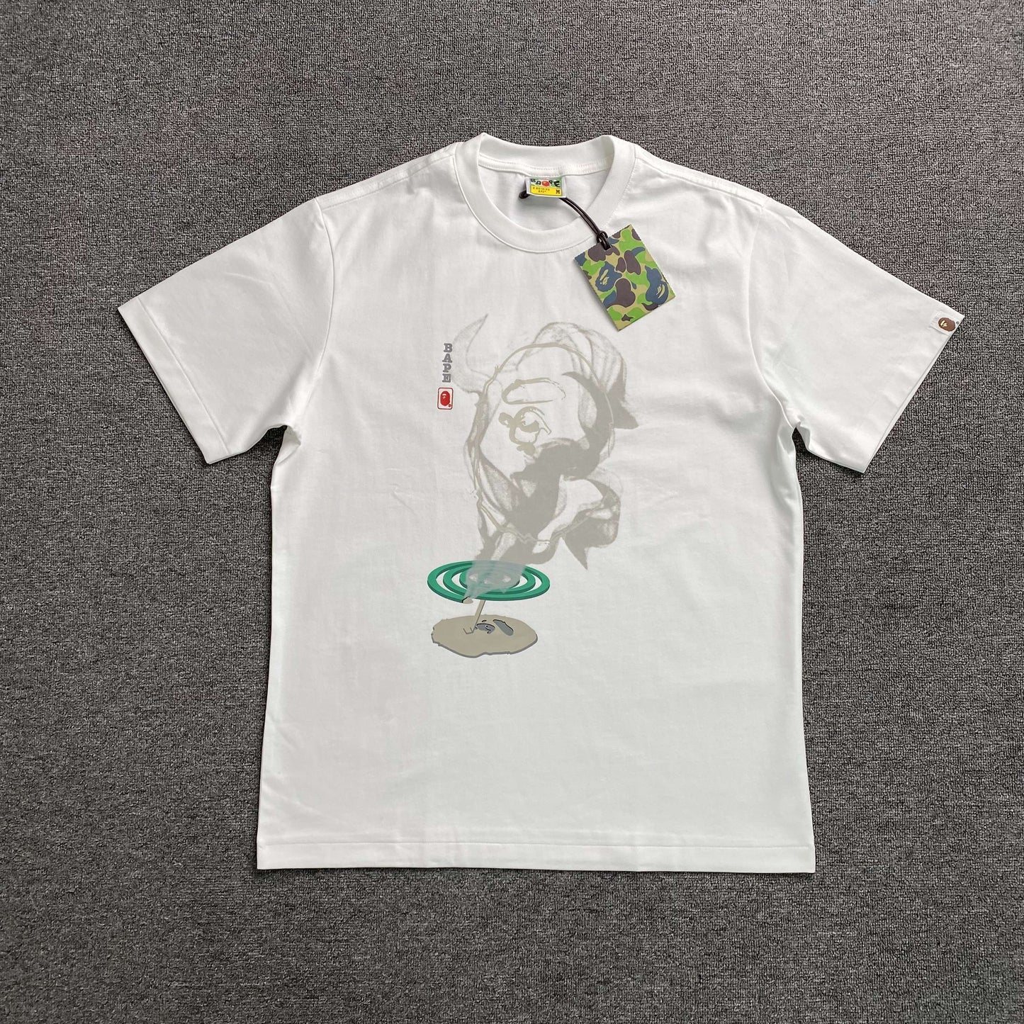 Bape Mosquito Coil Ape Head Tee White