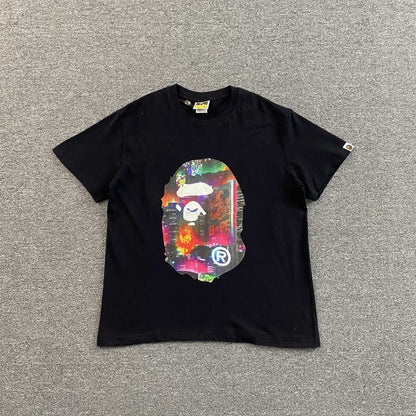 Bape Neon Tokyo Big Ape Head Tee Black