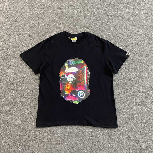 Bape Neon Tokyo Big Ape Head Tee Black