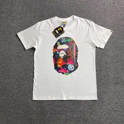 Bape Neon Tokyo Big Ape Head Tee White