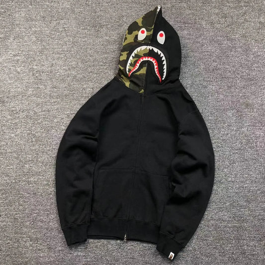 BAPE SHARK FULL ZIP HOODIE BLACK-Drip Store Argentina