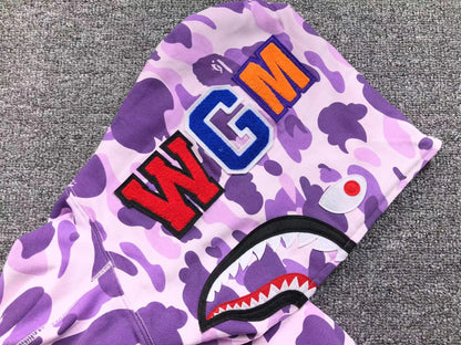 BAPE SHARK TAIPEI LIMITED FULL ZIP HOODIE PURPLE-Drip Store Argentina