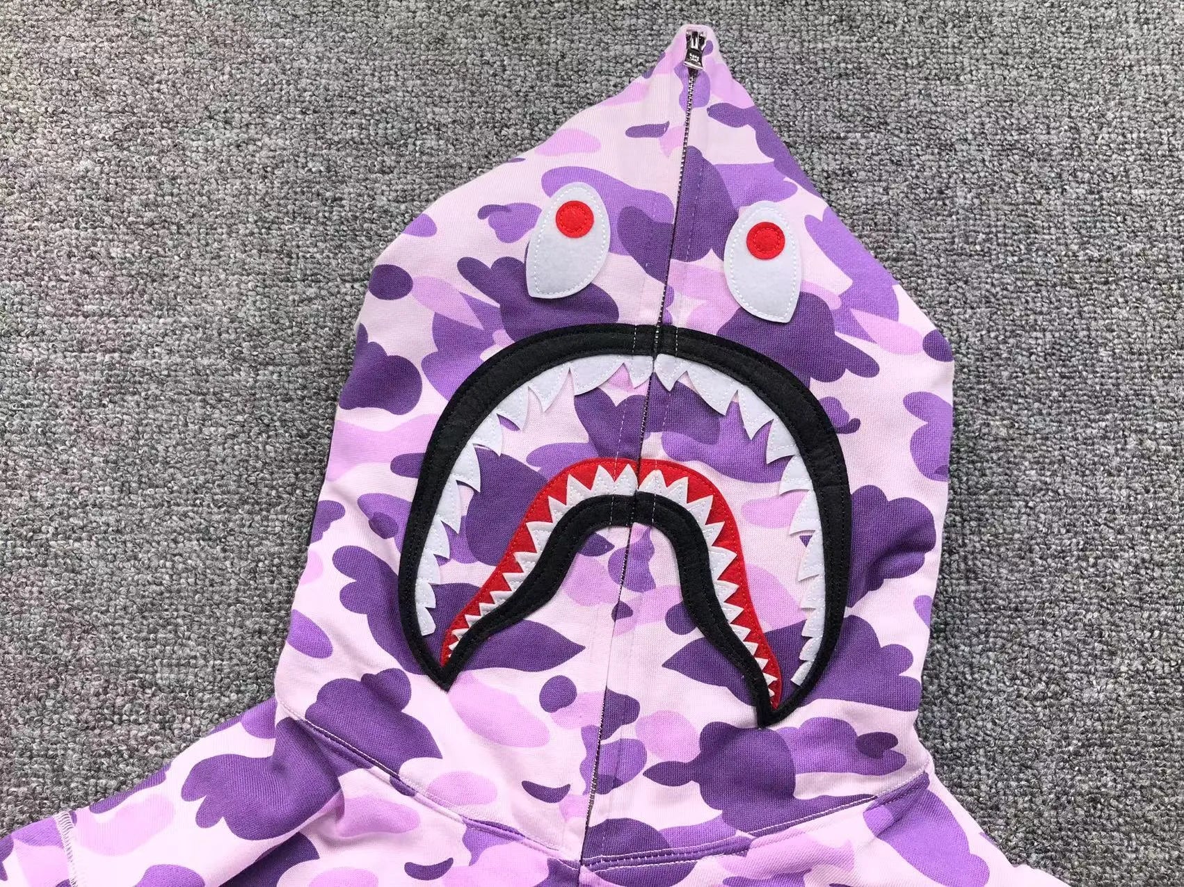 BAPE SHARK TAIPEI LIMITED FULL ZIP HOODIE PURPLE-Drip Store Argentina