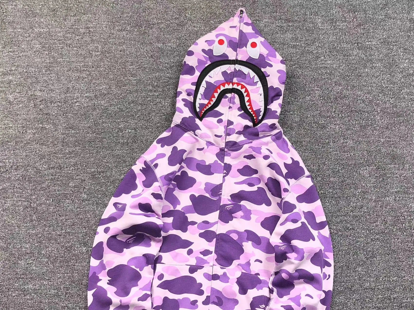 BAPE SHARK TAIPEI LIMITED FULL ZIP HOODIE PURPLE-Drip Store Argentina