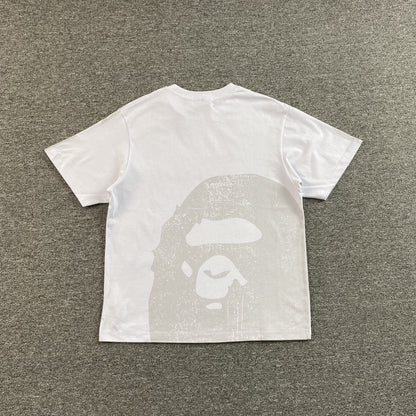 Bape Water Print Ape Head Tee White