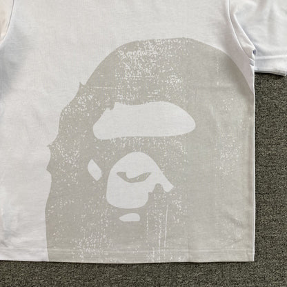 Bape Water Print Ape Head Tee White