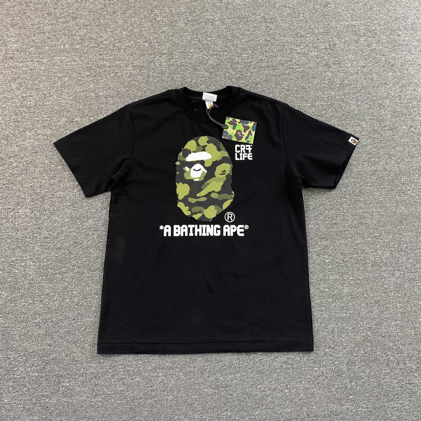 Bape x CR7Life Big Ape Head Tee Black