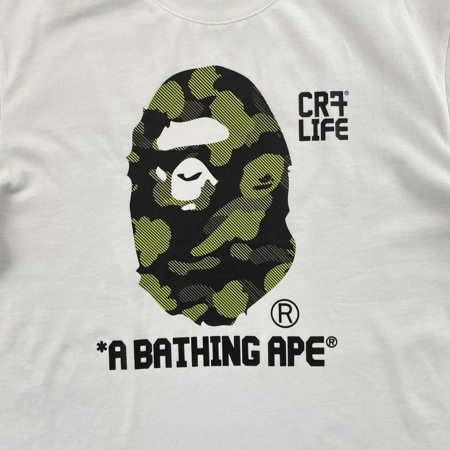 Bape x CR7Life Big Ape Head Tee White