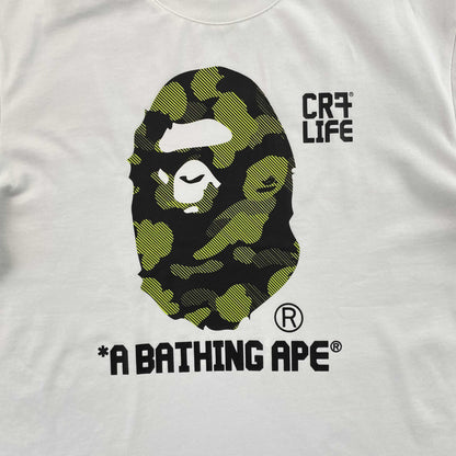 Bape x CR7Life Big Ape Head Tee White