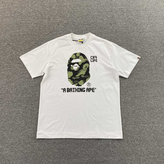 Bape x CR7Life Big Ape Head Tee White