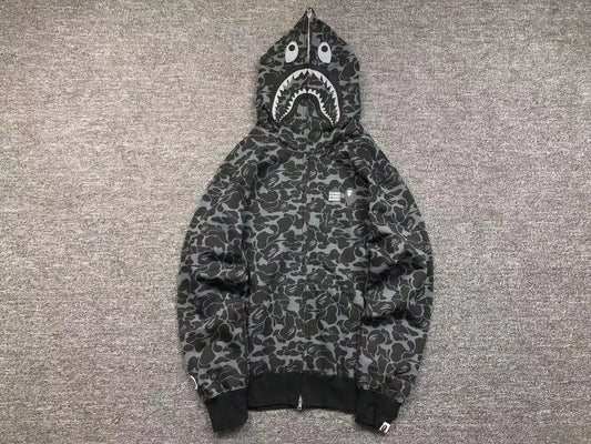 BAPE X DOVER STREET MARKET SPECIAL CAMO SHARK FULL ZIP HOODIE-Drip Store Argentina