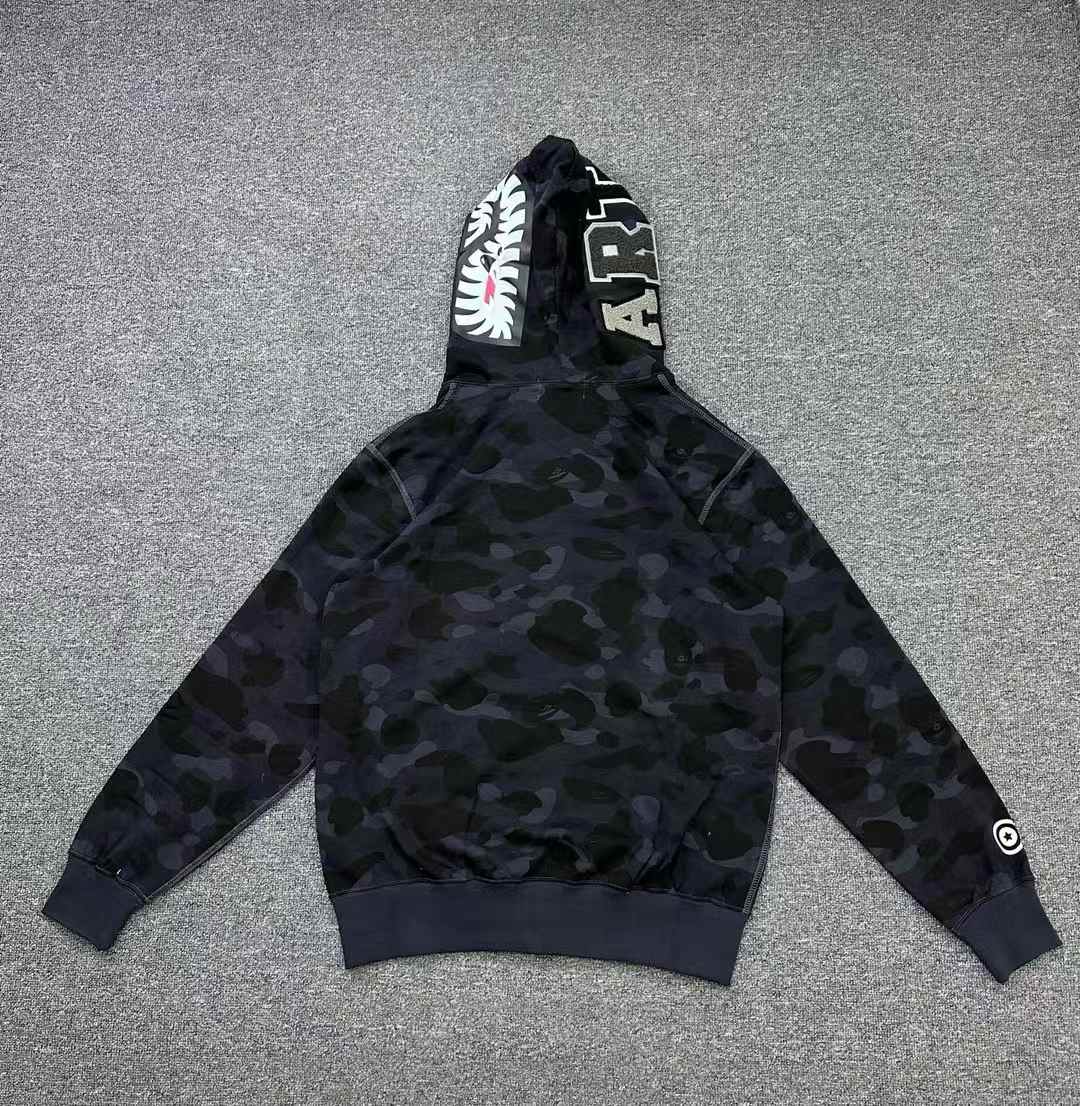 BAPE x Stray Kids Hyunjin Shark Full Zip Hoodie Black