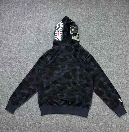 BAPE x Stray Kids Hyunjin Shark Full Zip Hoodie Black
