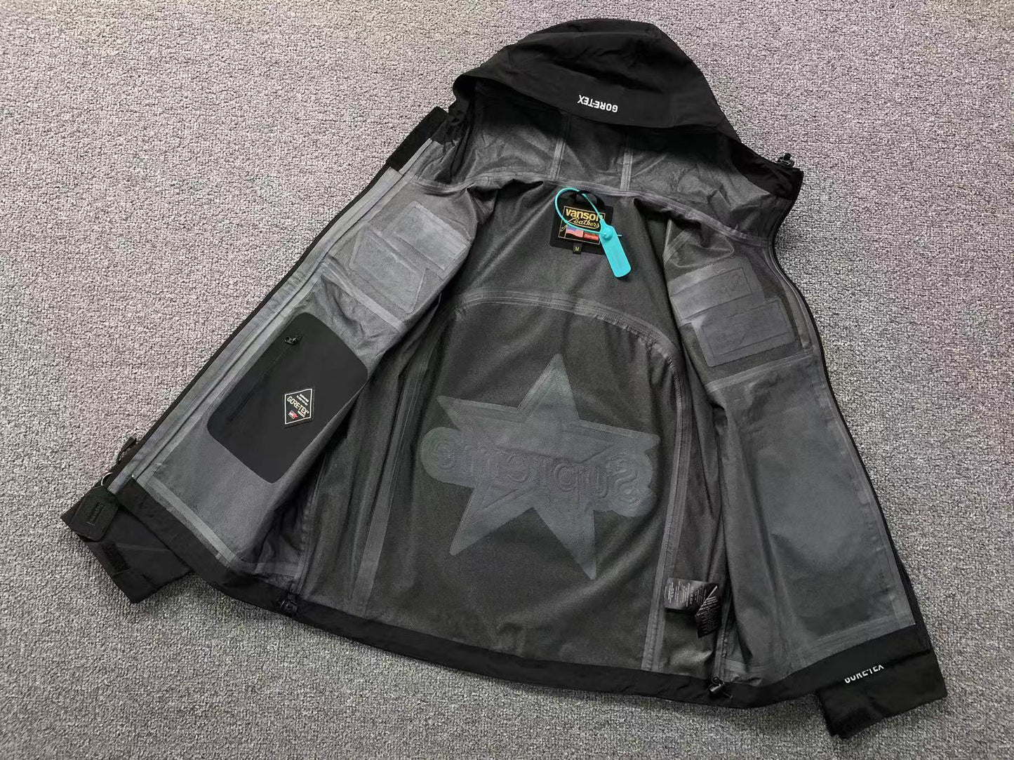 Supreme Vanson Leathers GORE-TEX Shell Jacket Black