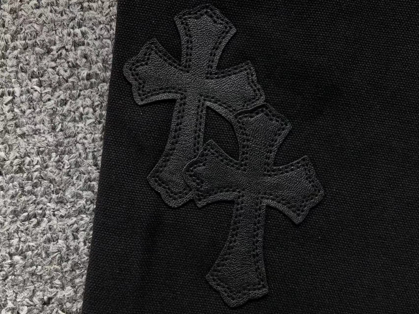 Chrome Hearts Cross Patch Carpenter Pants Black