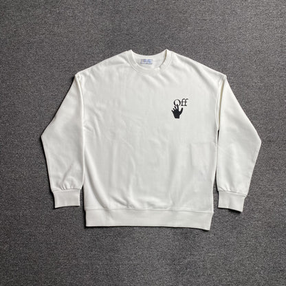 OFF WHITE BUBBLE ARROWS CREWNECK WHITE