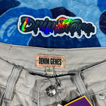 Corteiz C-Star Denim Shorts Grey