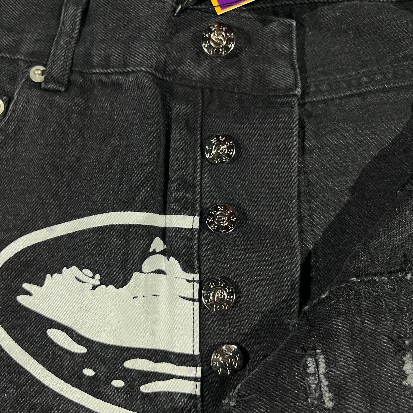 Corteiz Alcatraz Denim Shorts Black