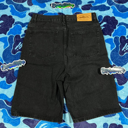 Corteiz Alcatraz Denim Shorts Black
