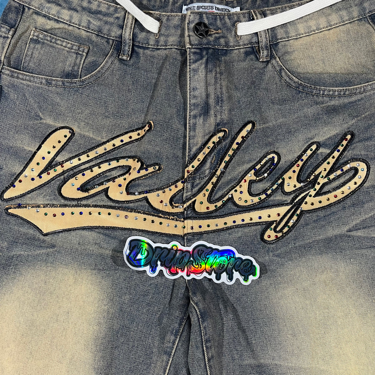 Vale Forever Skittles Denim Shorts Blue