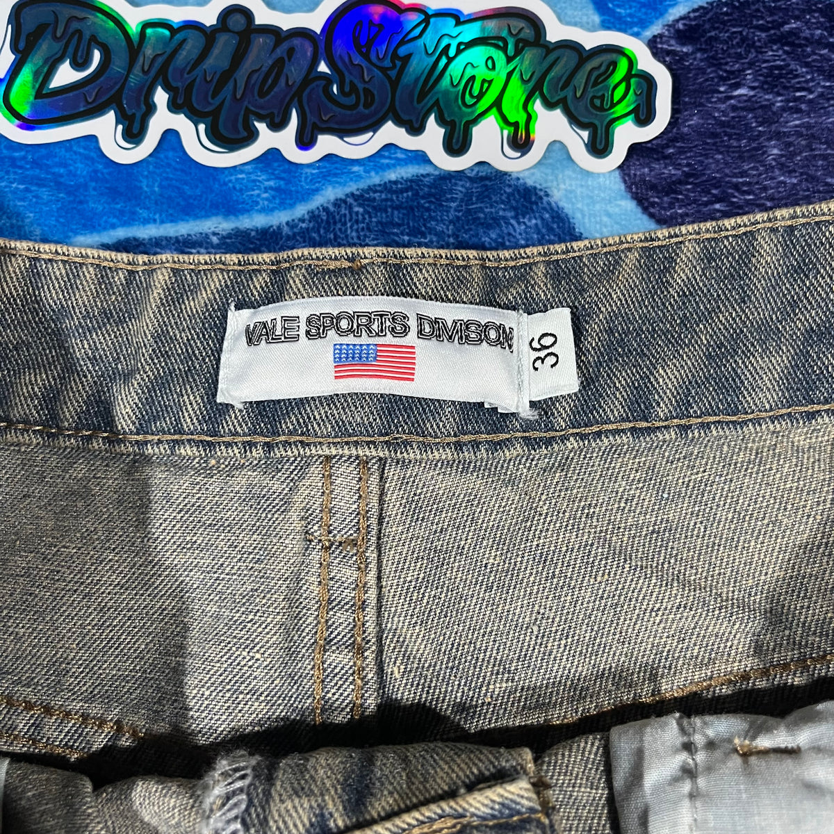 Vale Forever Skittles Denim Shorts Blue