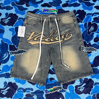Vale Forever Skittles Denim Shorts Blue